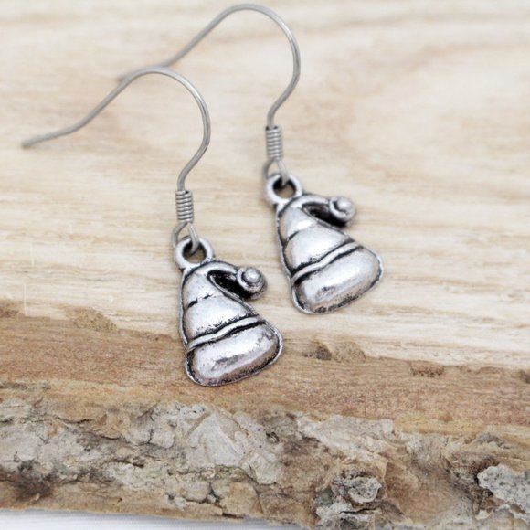 Santa/Elf Hat Charm Earrings - Picture 3 of 10